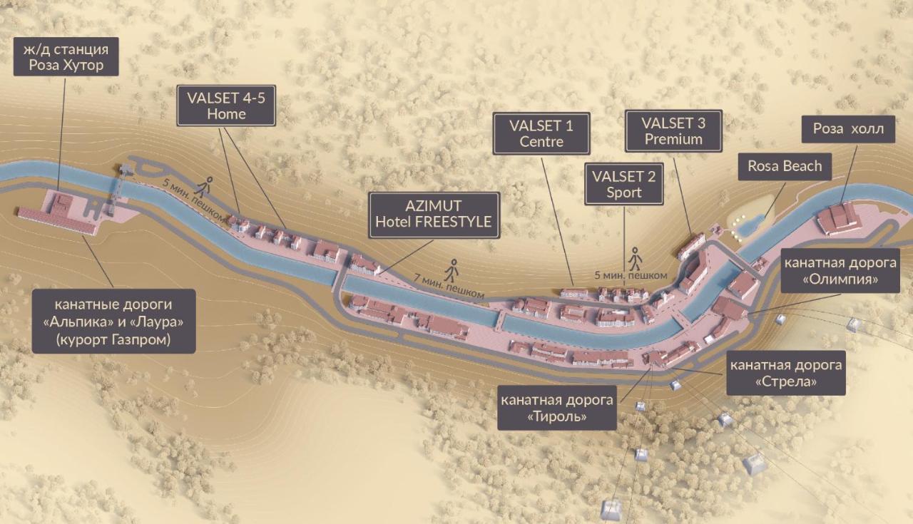 Valset Apartments By Azimut Rosa Khutor Sotji Eksteriør billede